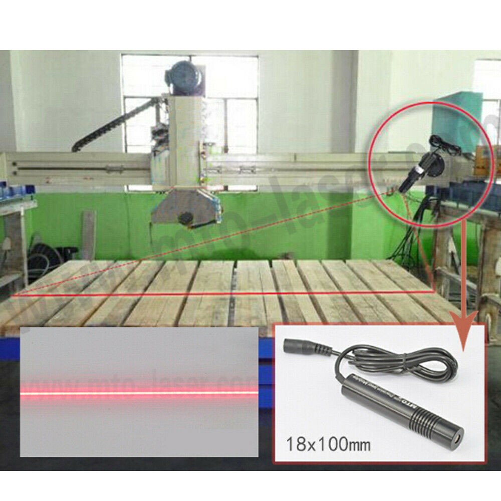 18x100mm 648-660nm Fixed Focus Red Laser Module Positioning Stone Marking Device