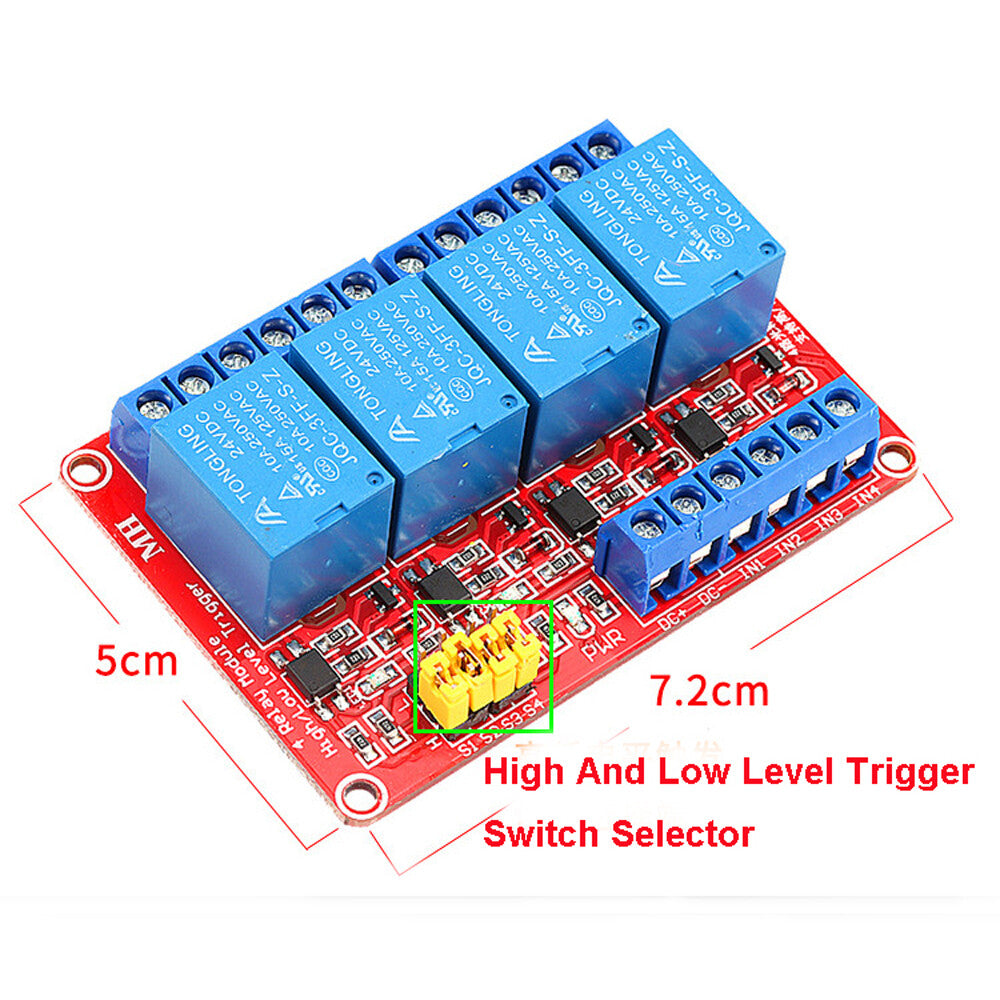 1/2/4/6/8 Relay 5V/12V/24V With Optocoupler Isolation Support High And Low Level