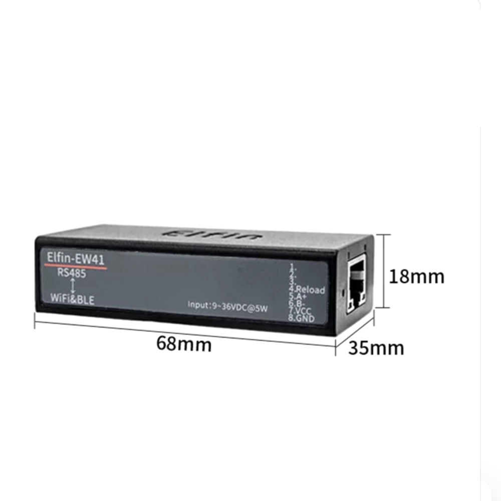 Elfin-EW40-0 EW41-0 EW42-0 Serial Server | RS232/RS485/TTL to Wi-Fi & BLE DTU with External Antenna