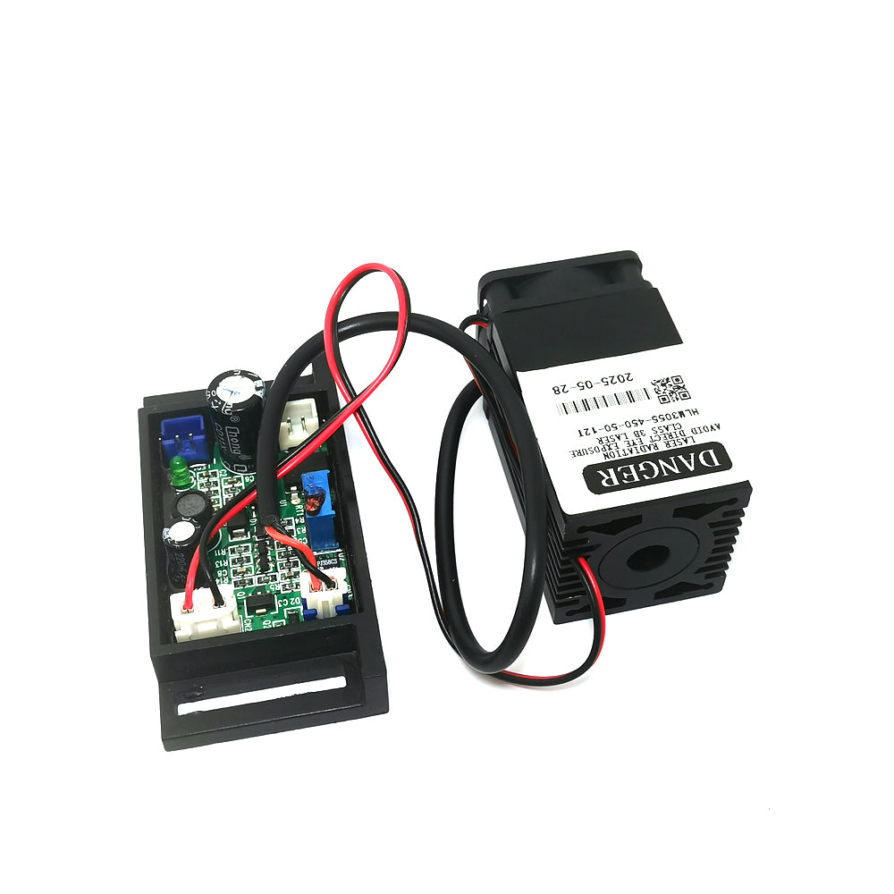 445nm 450nm 50mW 12V Blue Ray Laser Dot Module with Driver out +TTL+ Fan Cooling