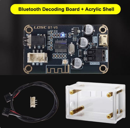 5V-35V Bluetooth 5.1 Audio Reception and Decoding Board 12V Wide Voltage USB Computer Sound Card Decoder