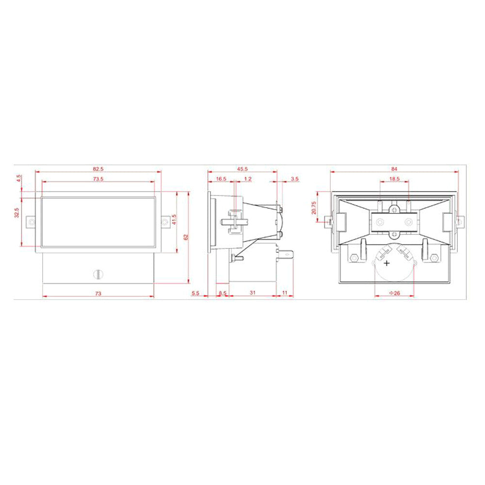 VU Level Audio Meter High Internal Resistance LED Backlight Pointer Meter 500UA