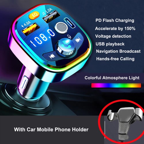 MP3 Car Bluetooth FM Audio Receiver Hands-Free Bluetooth 5.0 USB Car kit Charger