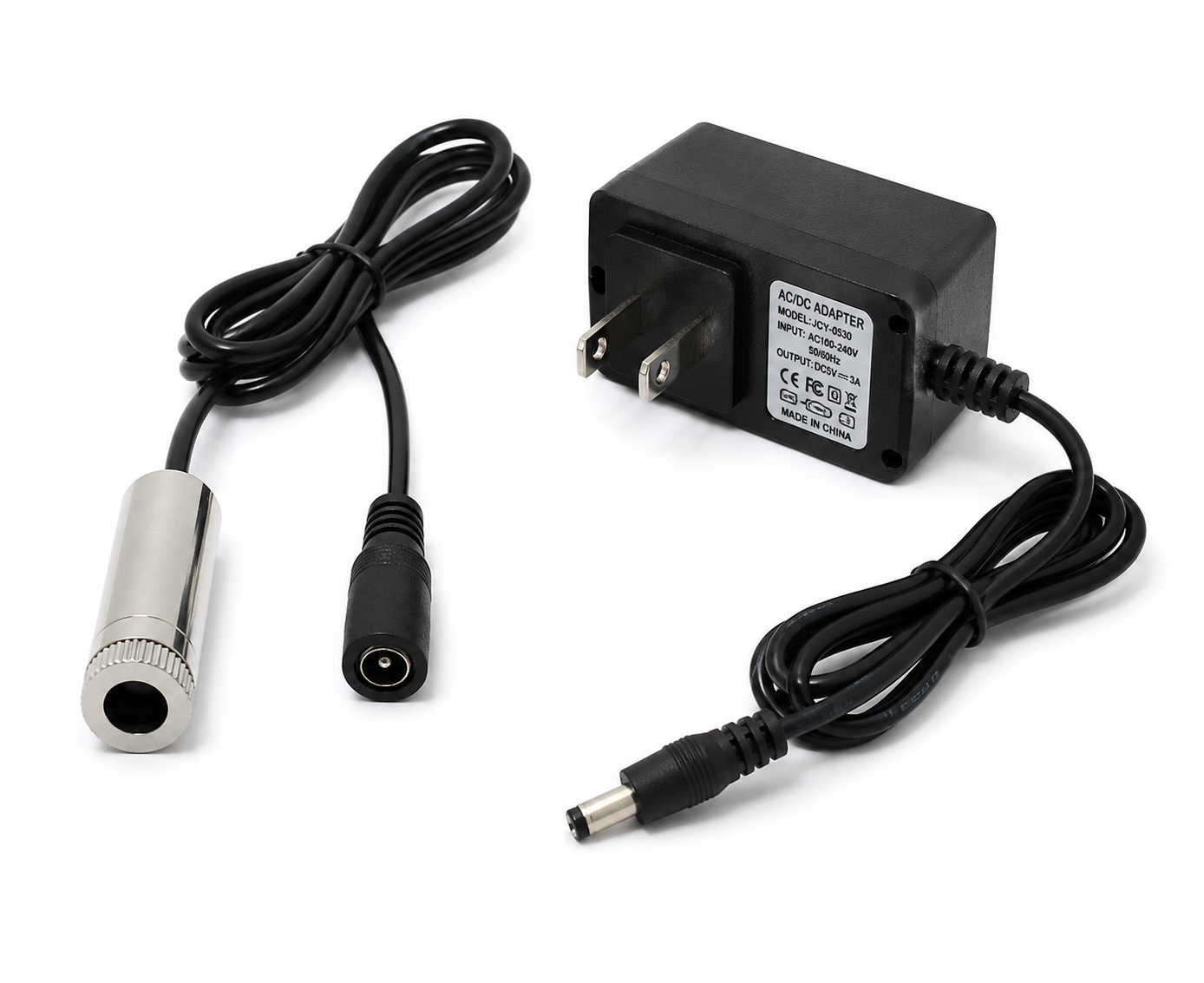 980nm 30mW Focusable Infrared IR Laser Module Dot Line Cross 3-5V DC with US EU UK AU Adapter – 12x35mm / 12x45mm