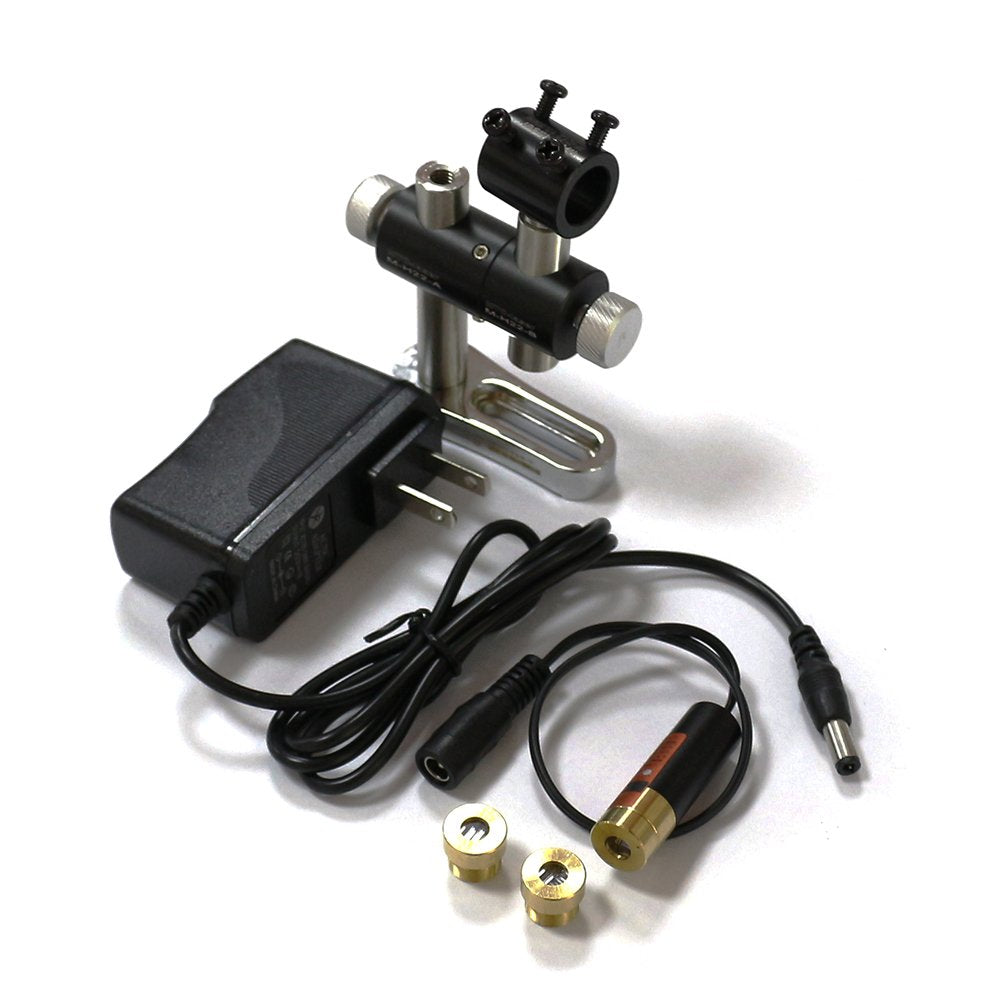 650nm 660nm Adjusted Red Laser Line Dot Cross Laser Diode Module 3V-5.5V Laser Dot/Line/Cross Module Focusable 13mmx42mm with US Power Adapter and Heatsink