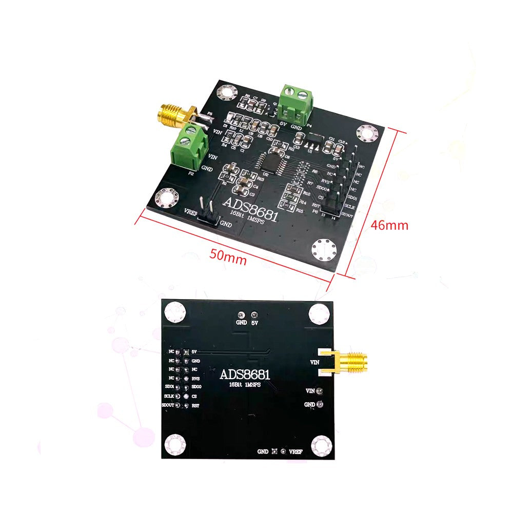ADS8681 Analog-to-Digital Converter Single Bipolar 16 bit ADC Data Acquisition Module 1MSPS High-speed Sampling