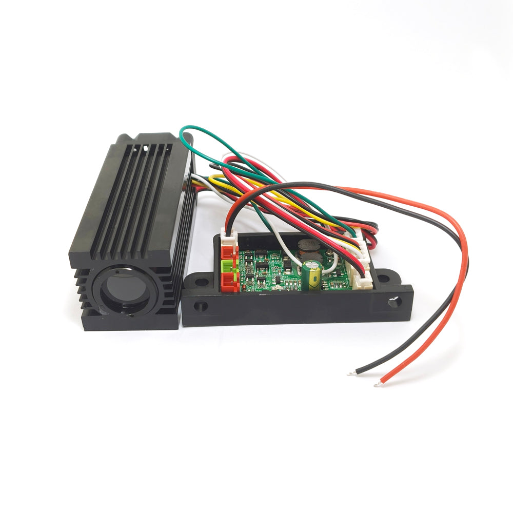 100mW 532nm Green Fat Beam Laser Module 12–15mm with TTL 0–20kHz, 12V DC