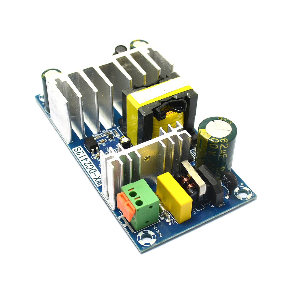 120W Dual Output Switch Power Supply Board | DC 24V 4A + DC12V 1A AC90-265V Dual Channel Power Module