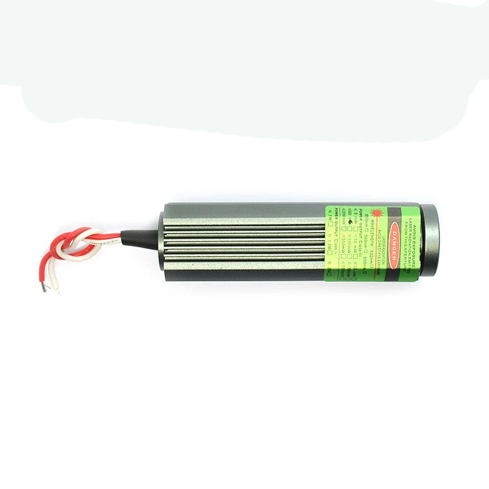 532nm 50mW Green Dot Line Cross Laser Diode Module Locator 25x75mm 5V Glass Collim Lens