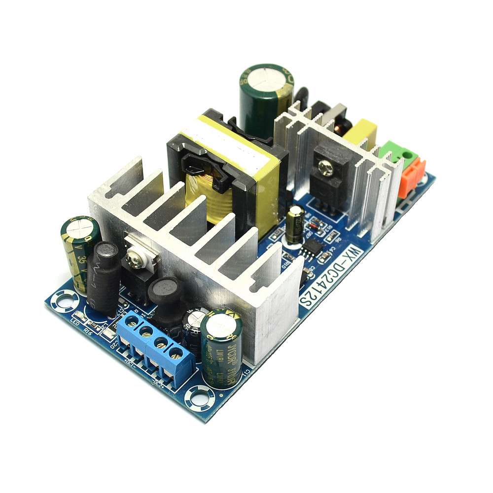 120W Dual Output Switch Power Supply Board | DC 24V 4A + DC12V 1A AC90-265V Dual Channel Power Module