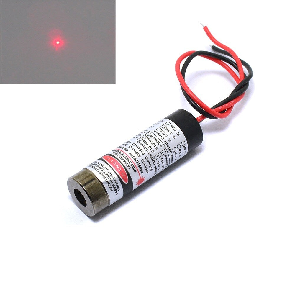 Industrial 650nm 5mW Red Diode Laser Dot Module 13x42mm with Driver 3-5V DIY