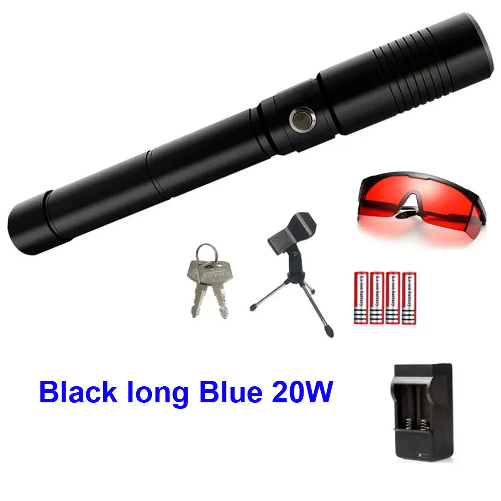 445nm 450nm Focusable Blue Laser Pointer, High Power Laser Igniter, Outdoor Hunting Accessories