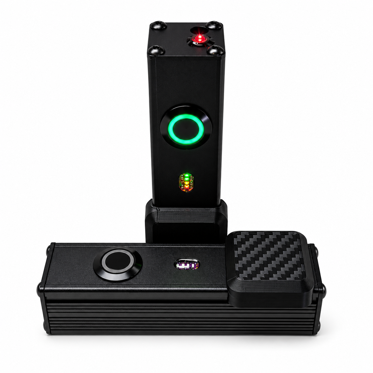 40W Mini Portable Laser Igniter – Black Aluminum Housing, USB-C Rechargeable