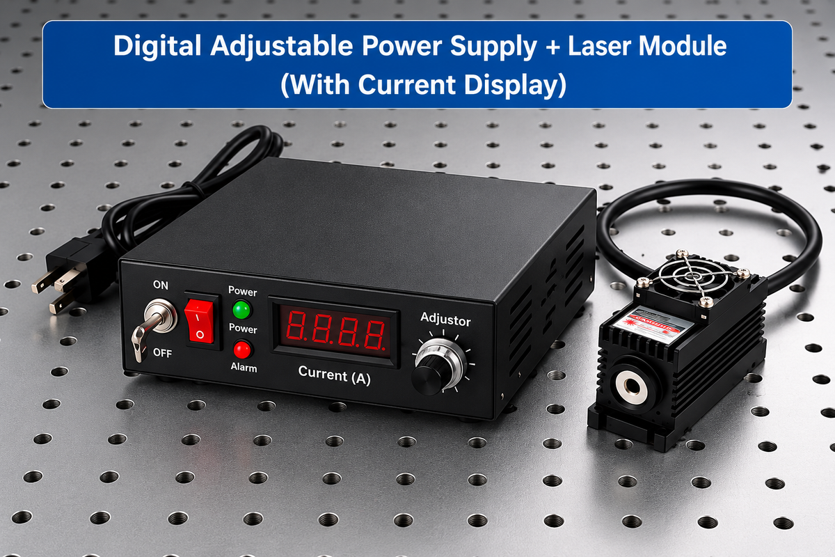 100mW 532nm Grünes Laserpunktmodul + TTL/Analog 0-30KHZ + TEC-Kühlung + 85-265V