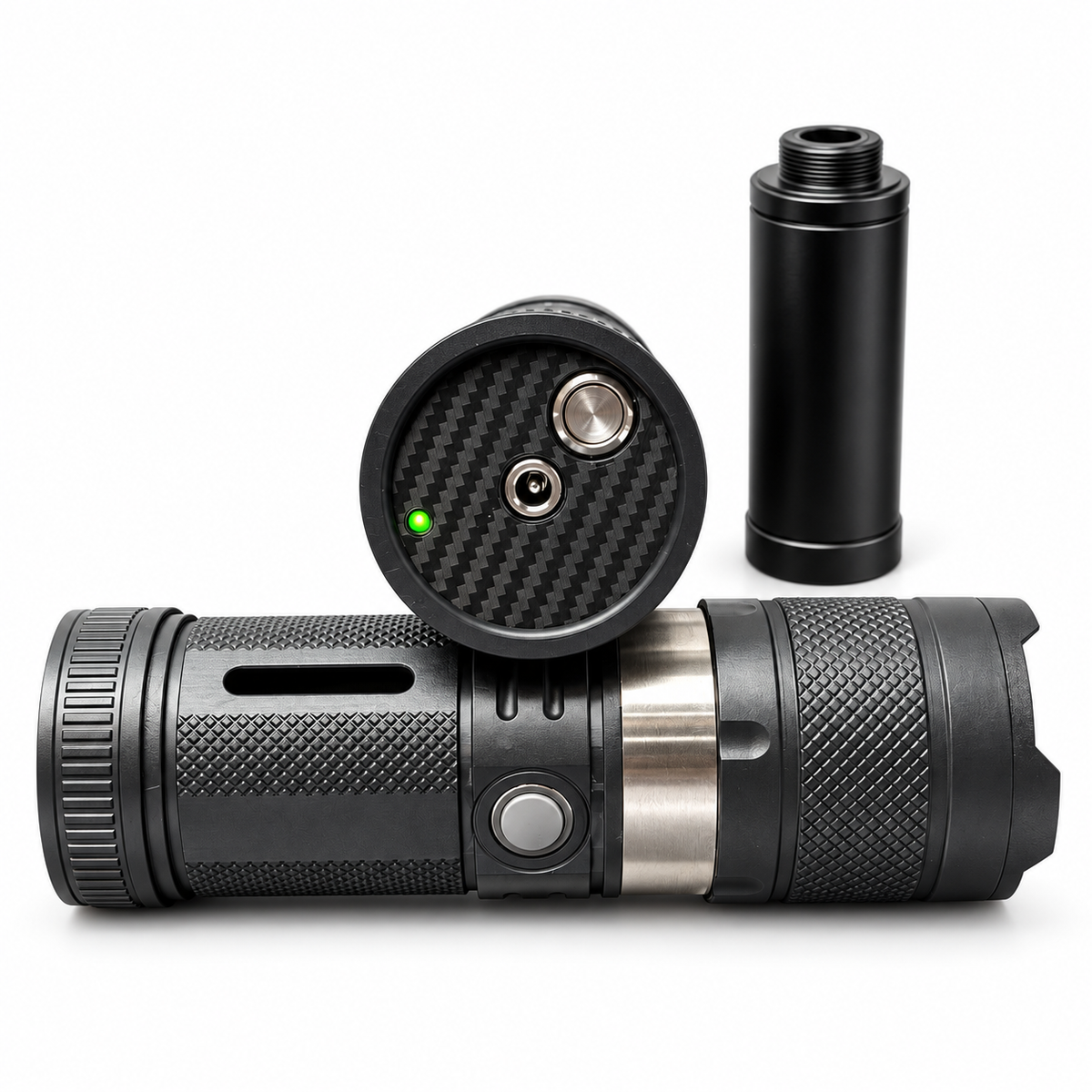 80W 975nm Portable Infrared Laser Igniter– Black Cylindrical Housing, Optional Focusing Lens