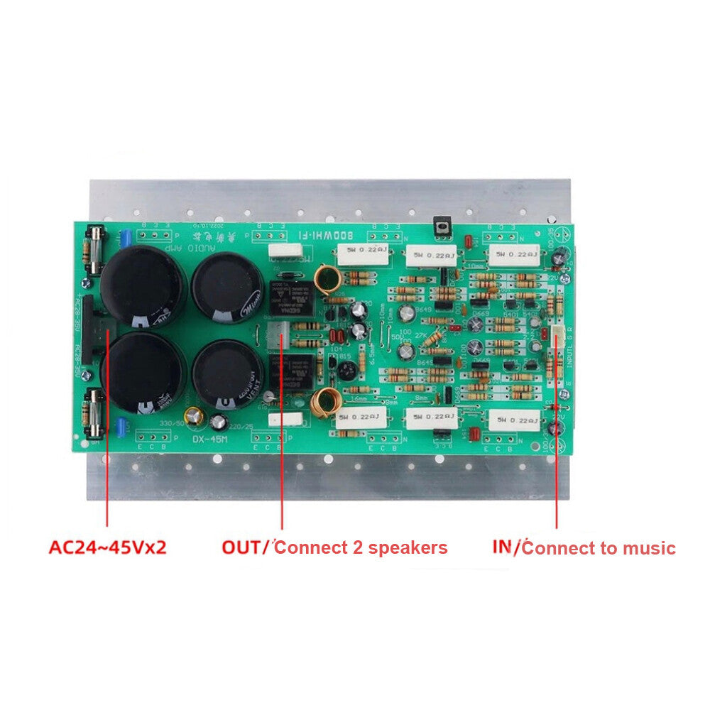 Double AC24-32V A1943/C5200 400W 2.0 High Power Amplifier Board Accessories
