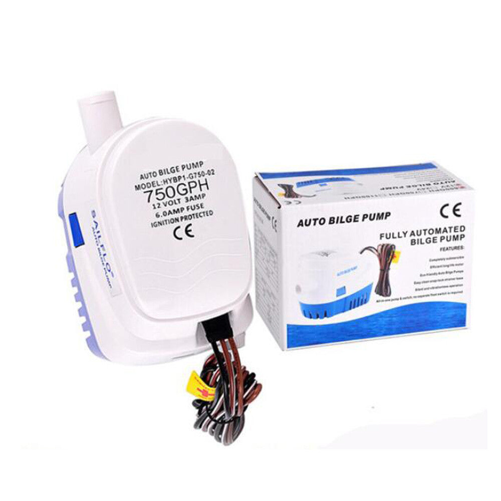 12V Automatic Bilge Pump Water Pump Bilge Pump WithFloat Switch 750GPH