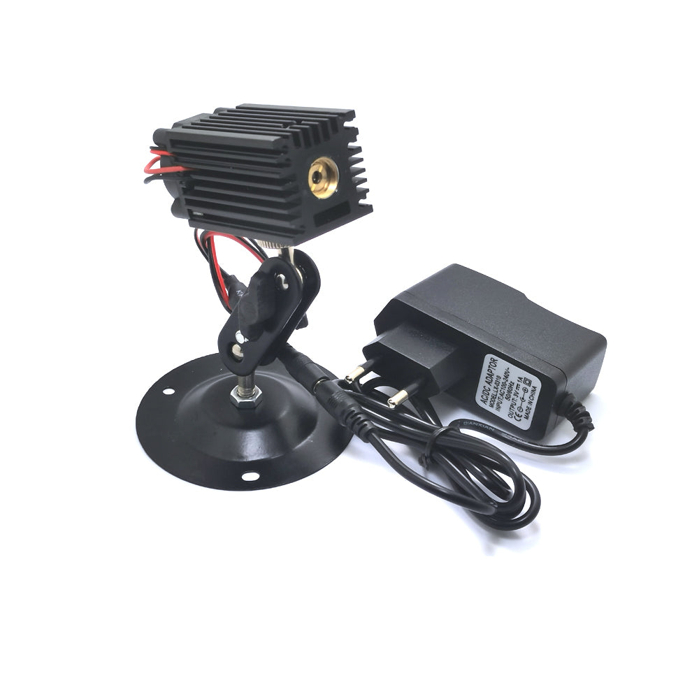 3V 12V 650nm 100mW 200mW Dot Line Cross High Power Long Time Red Fine Light Laser Module w/ Bracket + Heatsink