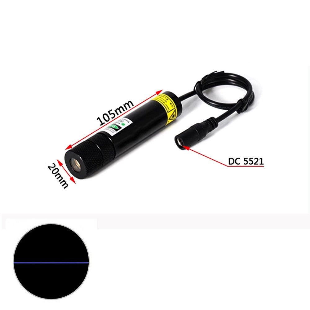 450nm 80mW 3V-5V Dot Line Cross Gypsophila Green Laser Module Woodworking Stone Cutting Equipment Positioning