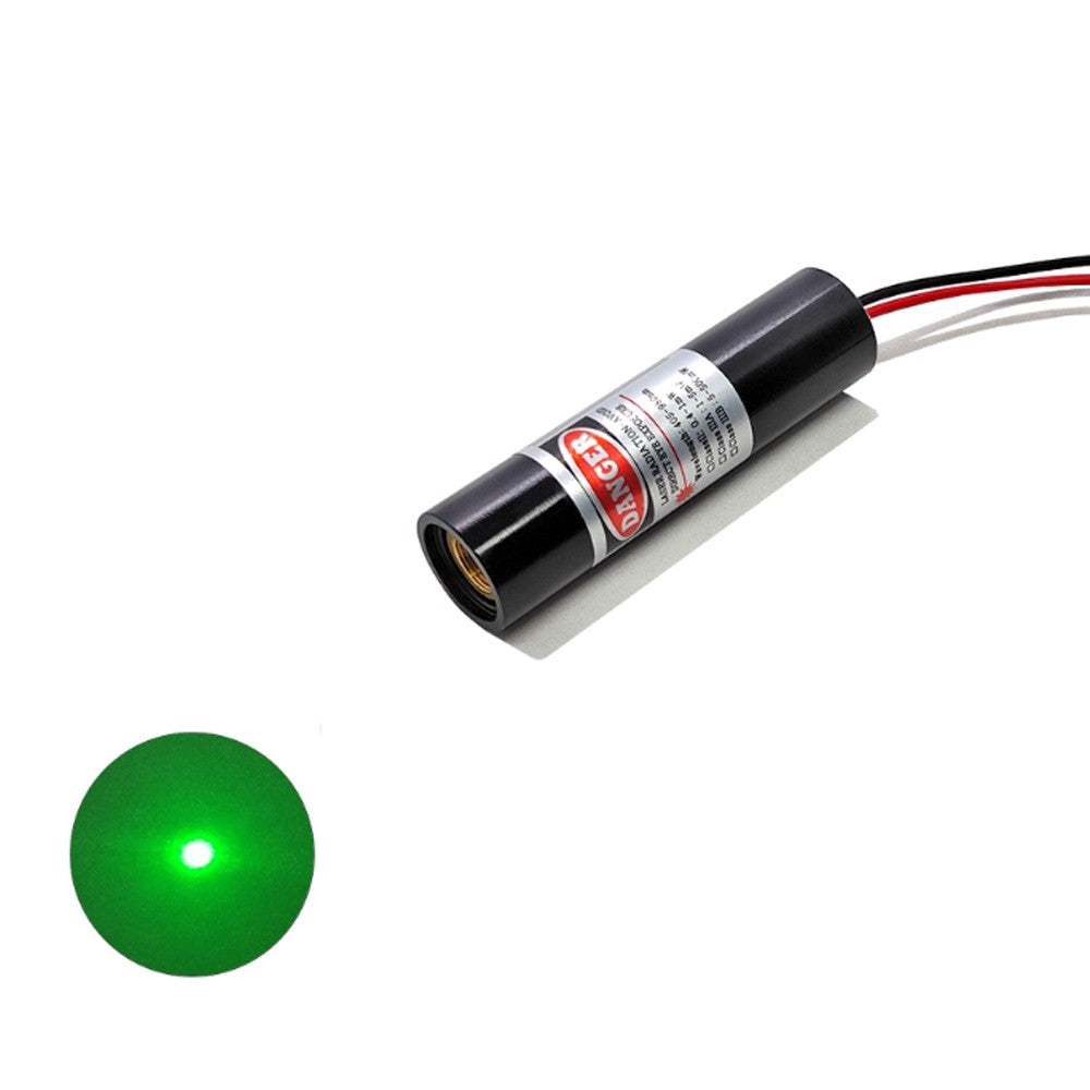 12V-24V 16X60mm 532nm 10mW 20mW 30mW 50mW 80mW Green Adjustable Dot Laser Module