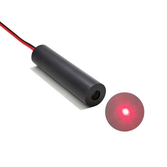 Φ12×50mm 650nm High Coaxiality Glass Lens Red Laser Module | 0.4mW /1mW /5mW /20-100mW Industrial Positioning Laser Locator