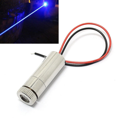 450nm 50mw 3v-3.6v Blue Laser Diode Module Dot Shape 12x30mm w/Driver-in & Cable