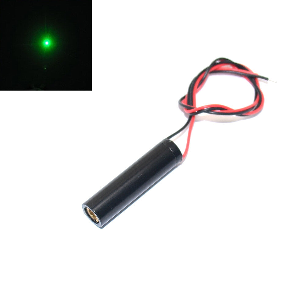 Highly Stable 520nm 5mW Green Dot Laser Module, 8mm Mini Diameter Green Spot Laser Module