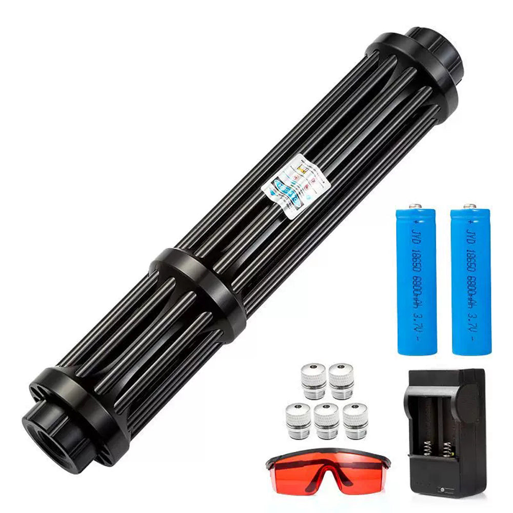 1W 450nm Blue Laser Pointer, Adjustable Focus Laser Torch, Portable Outdoor Laser Sight