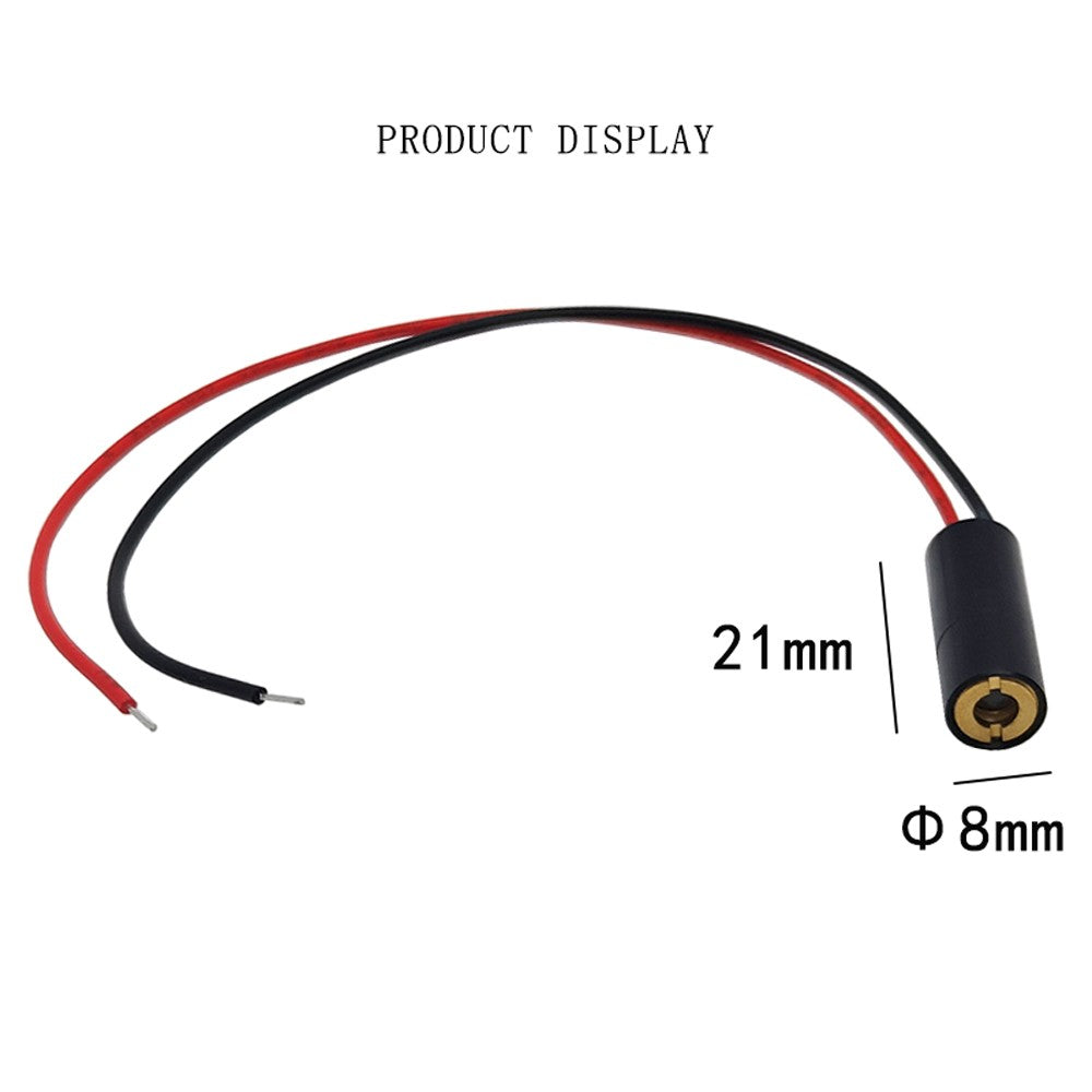 D8x21mm 650nm Red Dot Laser Module DC24V Internal Adjustable Focus 0.5mW 1mW 5mW