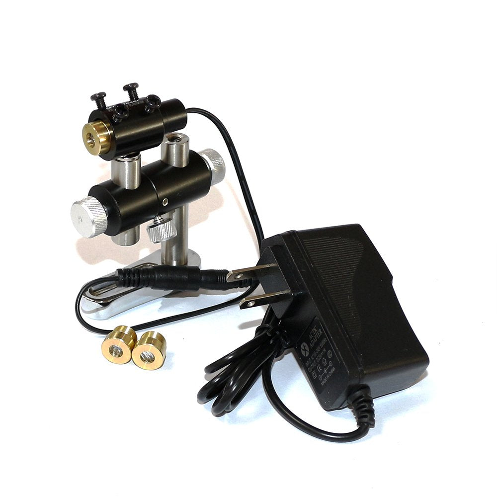 650nm 660nm Adjusted Red Laser Line Dot Cross Laser Diode Module 3V-5.5V Laser Dot/Line/Cross Module Focusable 13mmx42mm with US Power Adapter and Heatsink