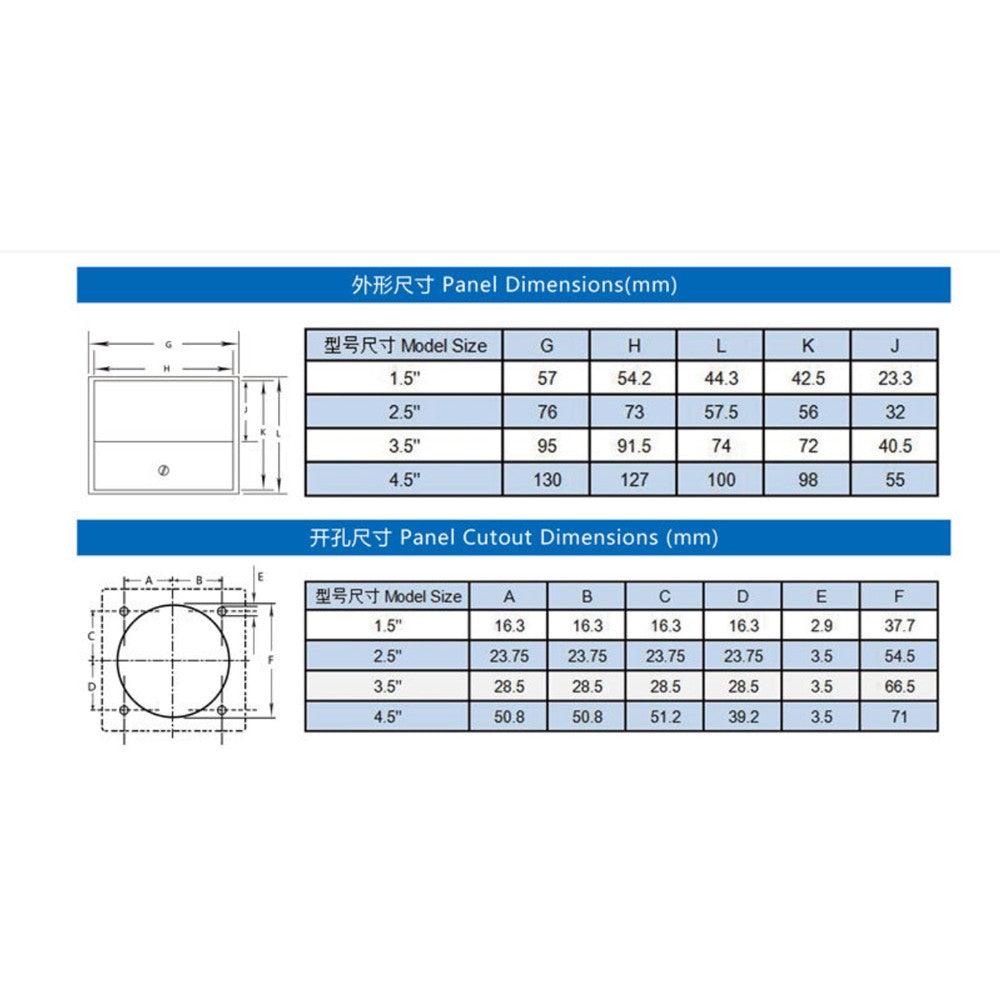 M7980 M7981 M8455 M8456 Replaces Lincoln Welding Machine Voltmeter Ammeter Meter