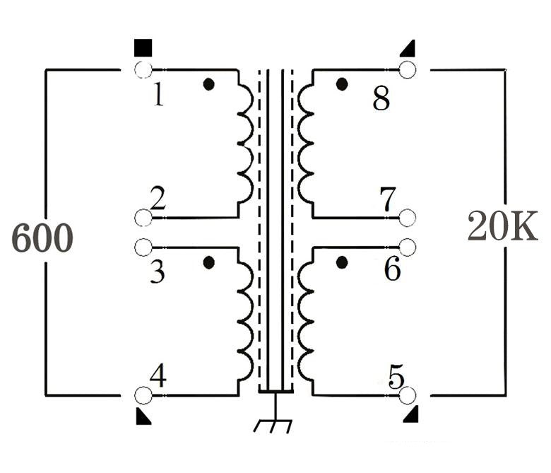 600:20K Audio Transformer Audio Isolation Balanced Unbalanced Conversion Power