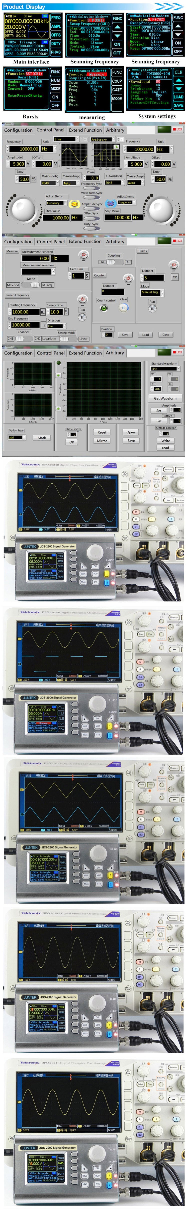 15MHZ Signal Generator Digital Dual-channel DDS Signal Generator frequency meter