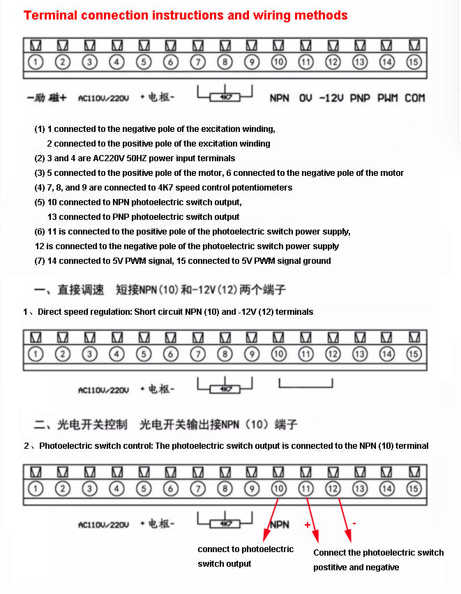 220V DC Motor Speed Control Board Controller Bag Making Machine Winding Machine