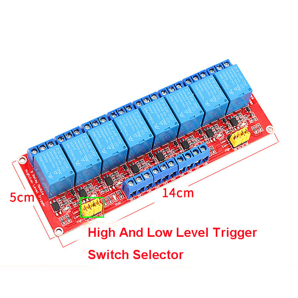 1/2/4/6/8 Relay 5V/12V/24V With Optocoupler Isolation Support High And Low Level