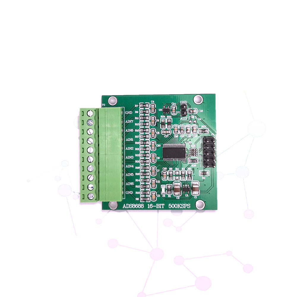 AD16-bit 500kSPS Single/Bipolar Input 8-Channel SAR/ADC Data Acquisition Module