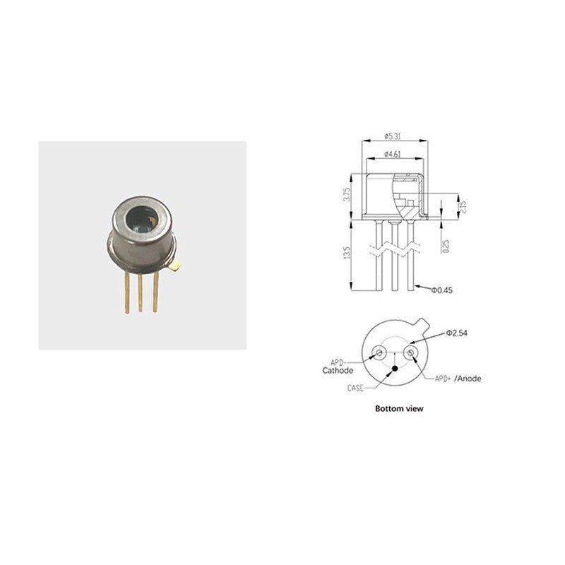 1064nm 500um 800um APD Avalanche Photodetector TO46 Photodiode