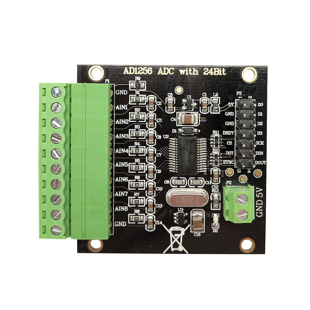 ADS1256 24-Bit High Precision ADC Data Acquisition Analog To Digital Converter