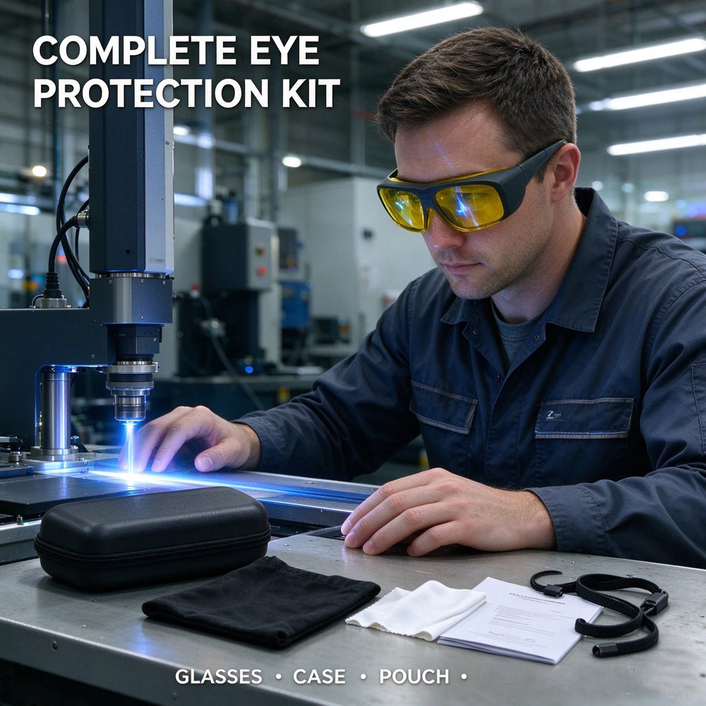 200-460nm OD6+ Laser Safety Glasses | 450nm Blue UV Laser Protection Goggles for Laser Engraving & Laser Dentistry CE EN207 LB5