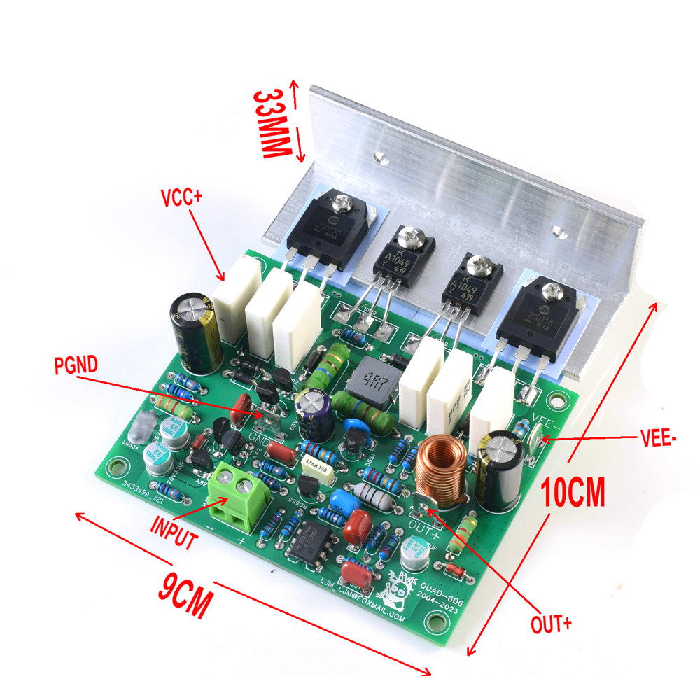 QUAD606 QUAD707 Finished Power Amplifier Completed HIFI Post‑Amp DC ±25V‑±55V Power Supply