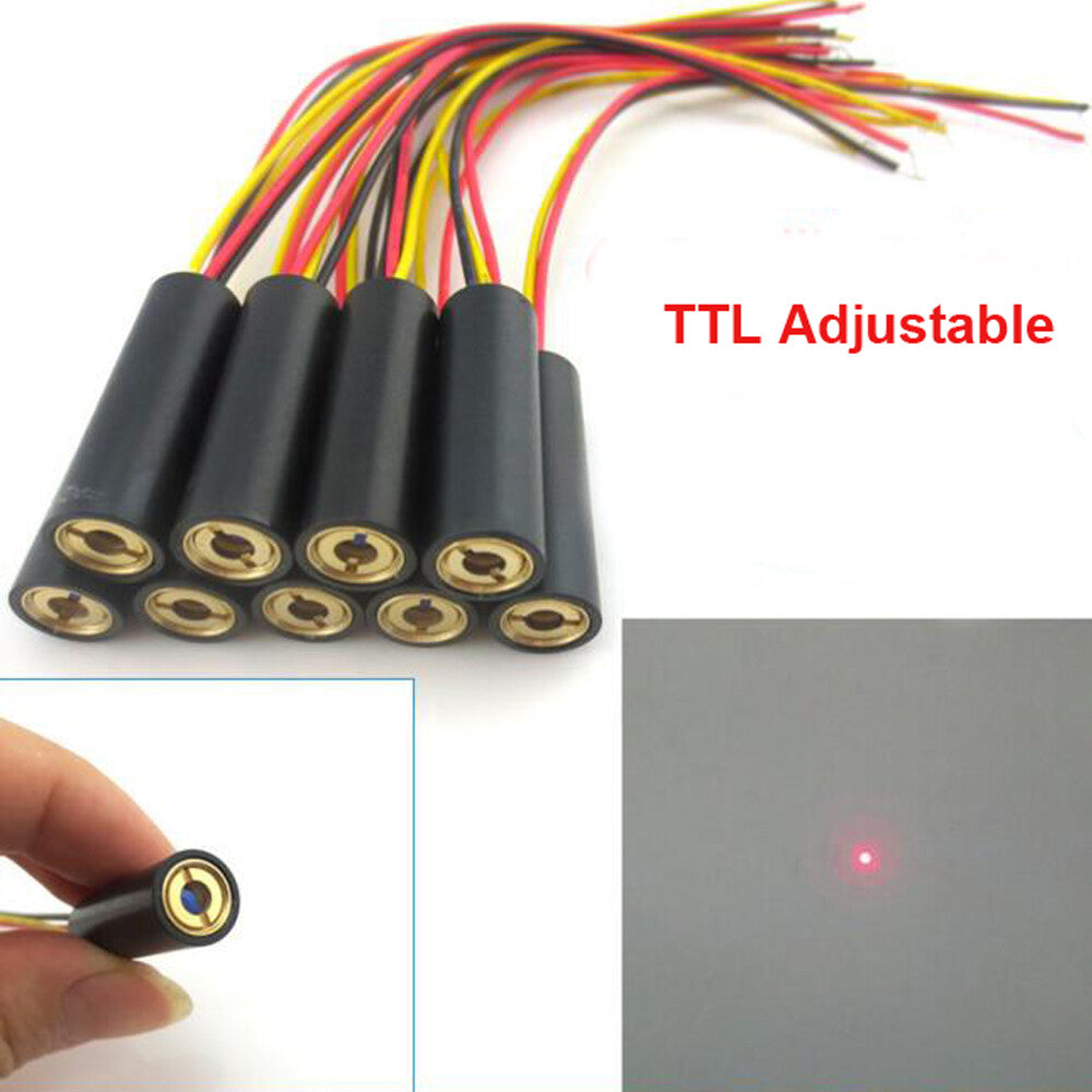 ClassIII 635nm 1mw~30mw Red Laser Dot Module TTL Modulation 0-50KHZ 10* 30mm