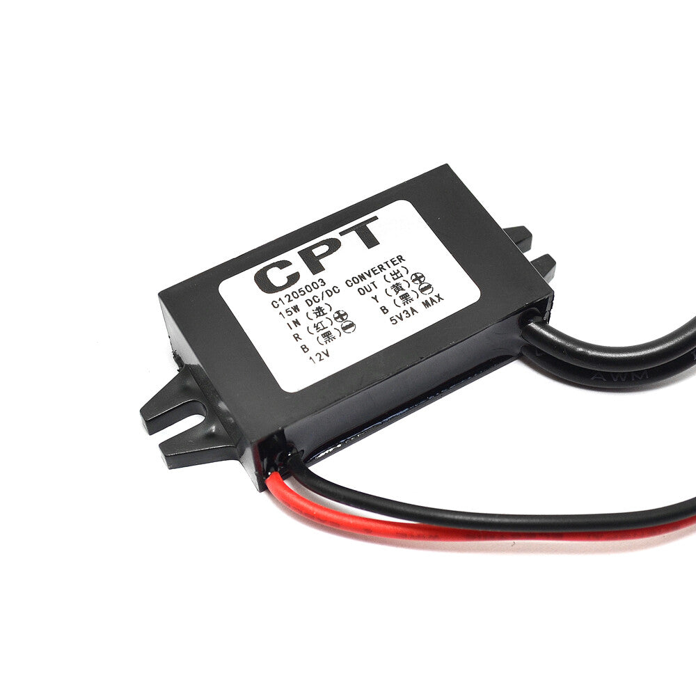 12V to 5V 3A Dual USB Car Power Converter Phone Charging DC-DC Step-down Module