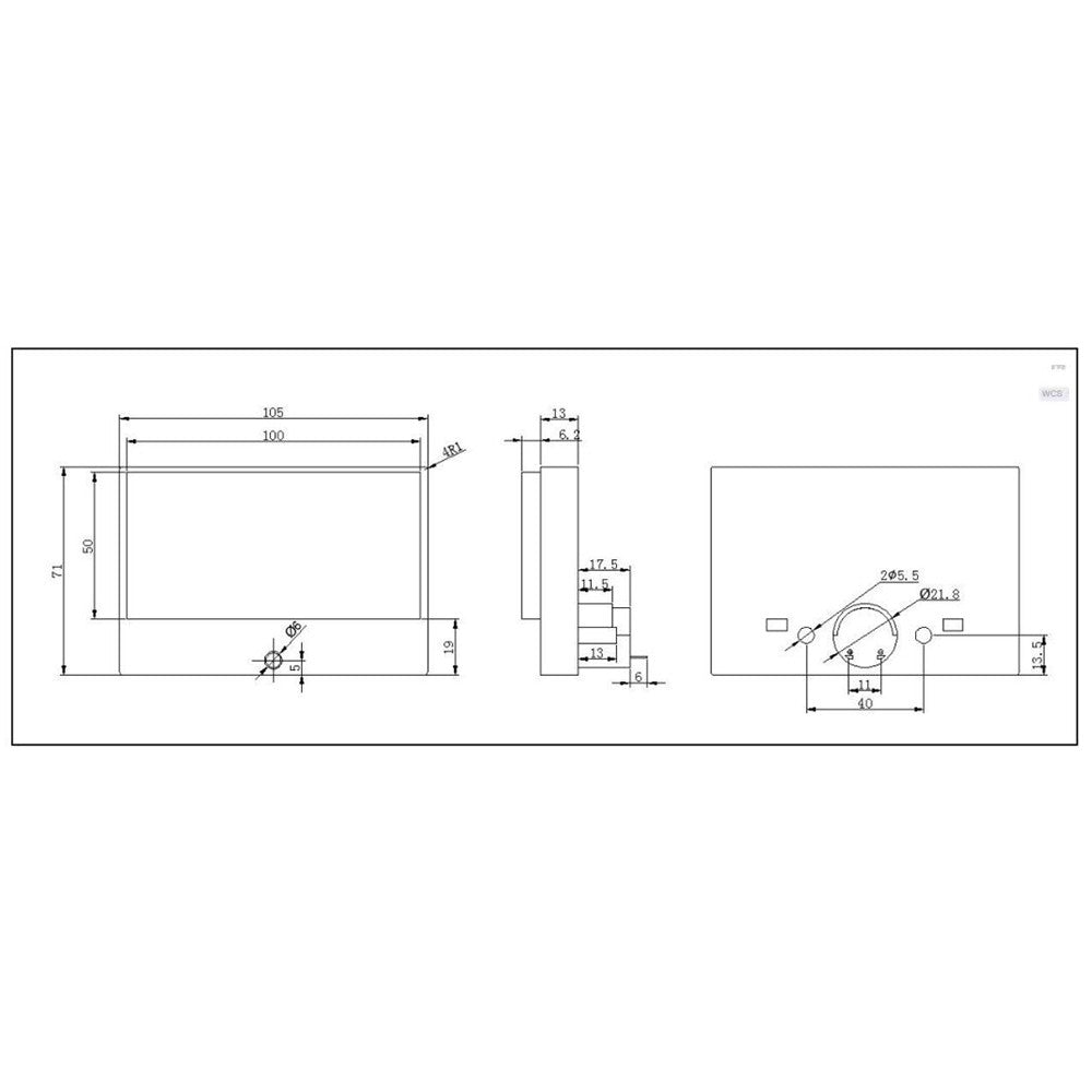 SD-H-10050 Panel Meter Black And Blue Background VU(DC500uA) With Backlight