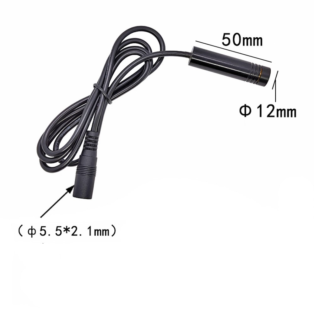 Φ12×50mm 520nm Adjustable Focus Green Line Laser Module, 35mW 50mW 85mW 135mW Line Positioning Laser Light with Power Supply & Holder