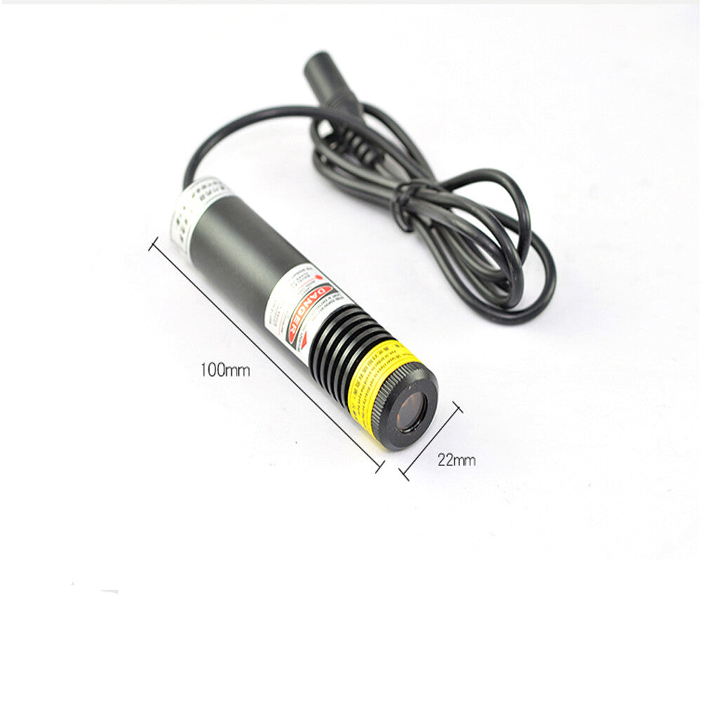 12V 515nm 30mW Green Light Line Laser Woodworking Stone Cutting Positioning Lamp