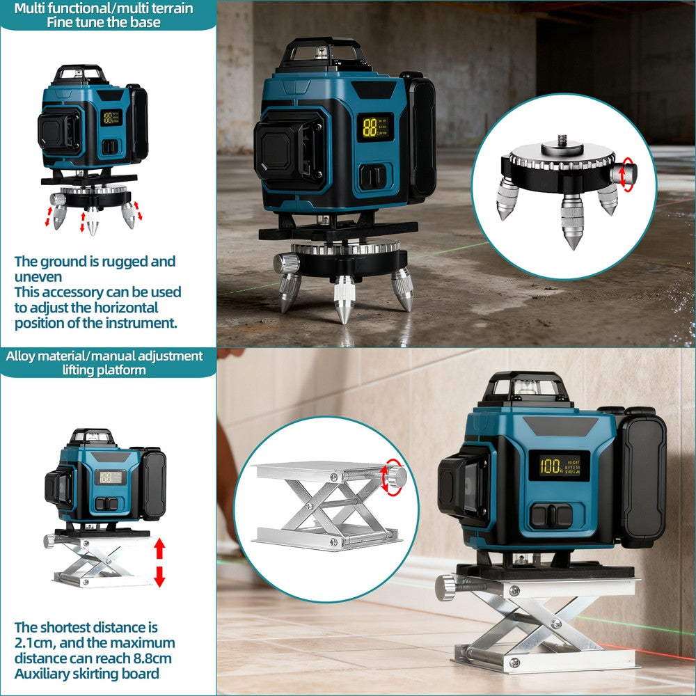 515nm High‑Precision Green Laser Level with Digital Display | Universal Level Tool for Indoor & Outdoor