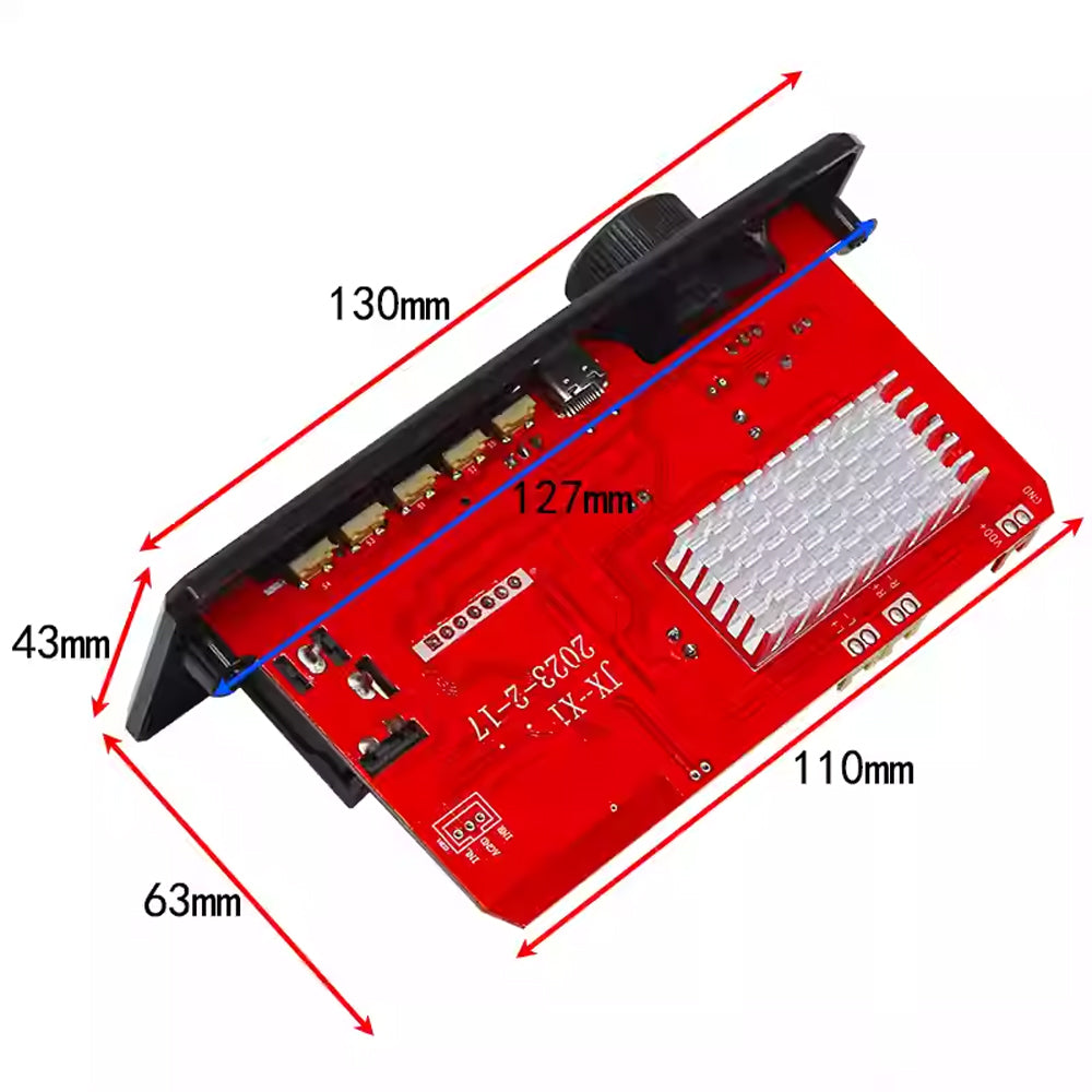 2x80W 12V Dual Channel Bluetooth Digital Amp Board w/ Hands-Free Mute Function