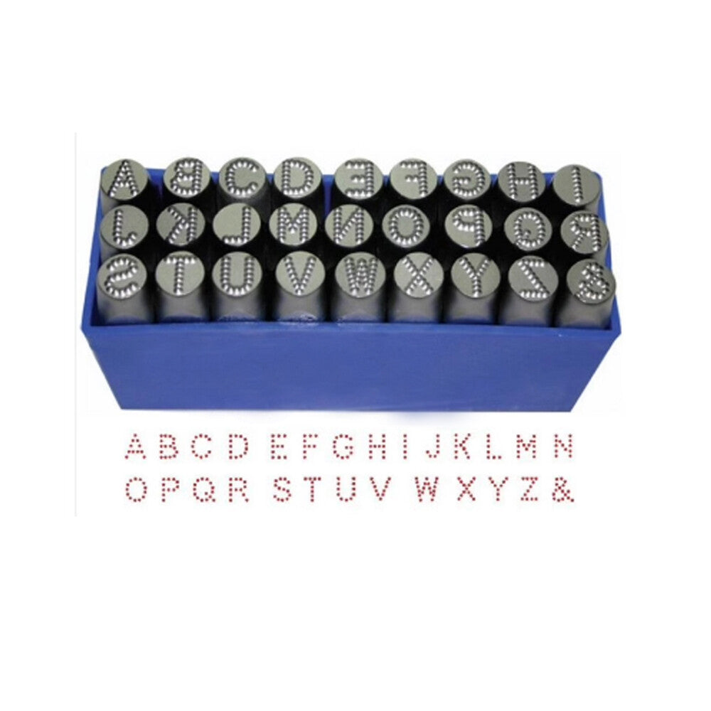 6mm-10mm Dot Stamp Steel English Metal Punch Stamps Alphabet Wood Leather Etc