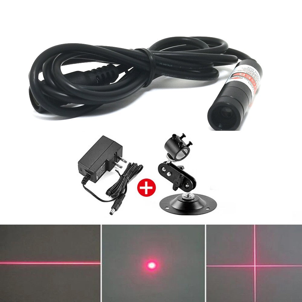 650nm 3mW 5mW Red Dot Cross Laser Module Focusing Positioning Marking Instrument