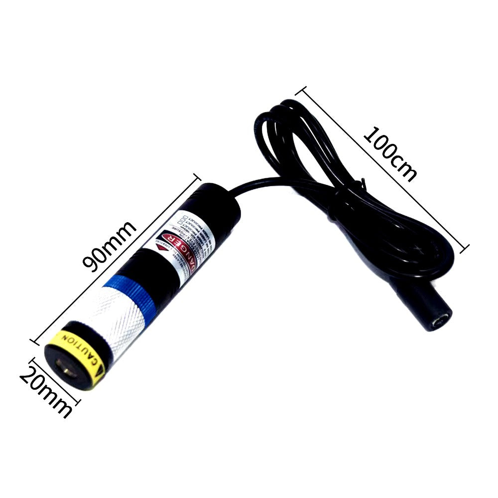 20x90mm 405nm Dot/Line/Cross Adjustable Focus Blue Purple Light Waterproof Laser Adapter + Bracket
